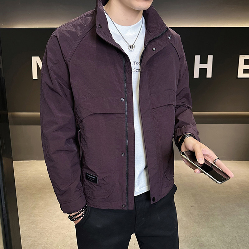 店主风2025年春季新款潮牌外套立领帅气男夹克JK9211-P93控149,男装夹克,电商D240-242