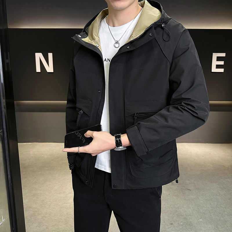 店主风2025年春季新款潮牌工装连帽外套男夹克JK9205-P90控129，男装夹克，电商D240-242