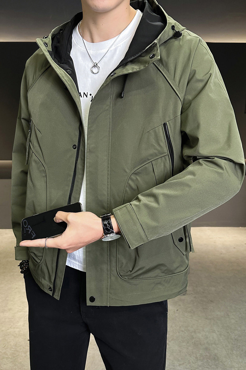 店主风2025年春季新款潮牌工装连帽外套男夹克JK9209-P93控149,男装夹克,电商D240-242