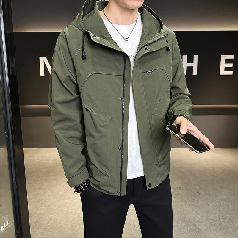 店主风2025年春季新款潮牌工装连帽外套男夹克JK9203-P90控129,男装夹克,电商D240-242