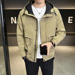 店主风 2025年春季新款潮牌工装连帽外套男夹克JK9205-P90 控129,男装夹克,电商D240-242