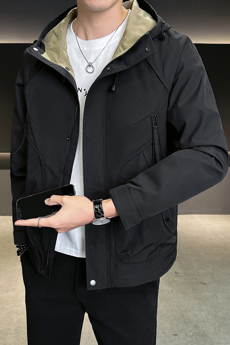 店主风2025年春季新款潮牌工装连帽外套男夹克JK9209-P93控149,男装夹克,电商D240-242