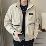 31%69%聚酯纤维2023秋装新款工装夹克冲锋衣外套男5008-P120，男装夹克，电商D240-242
