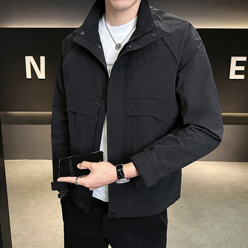 店主风2025年春季新款潮牌外套立领帅气男夹克JK9211-P93控149，男装夹克，电商D240-242