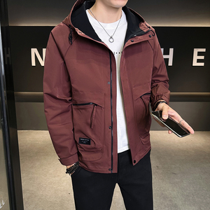 店主风 2025年春季新款潮牌工装连帽外套男夹克JK9205-P90 控129图片