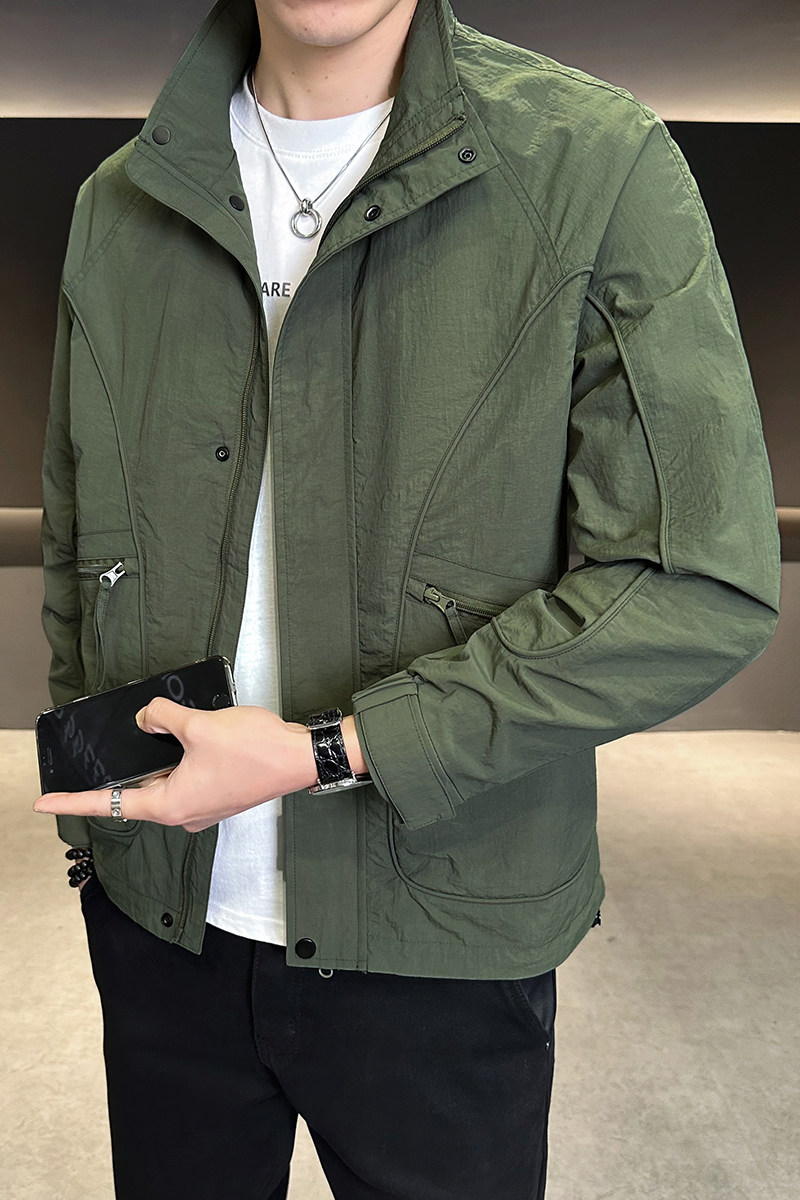 店主风2025年春季新款潮牌外套立领帅气男夹克JK9212-P93控149,男装夹克,电商D240-242
