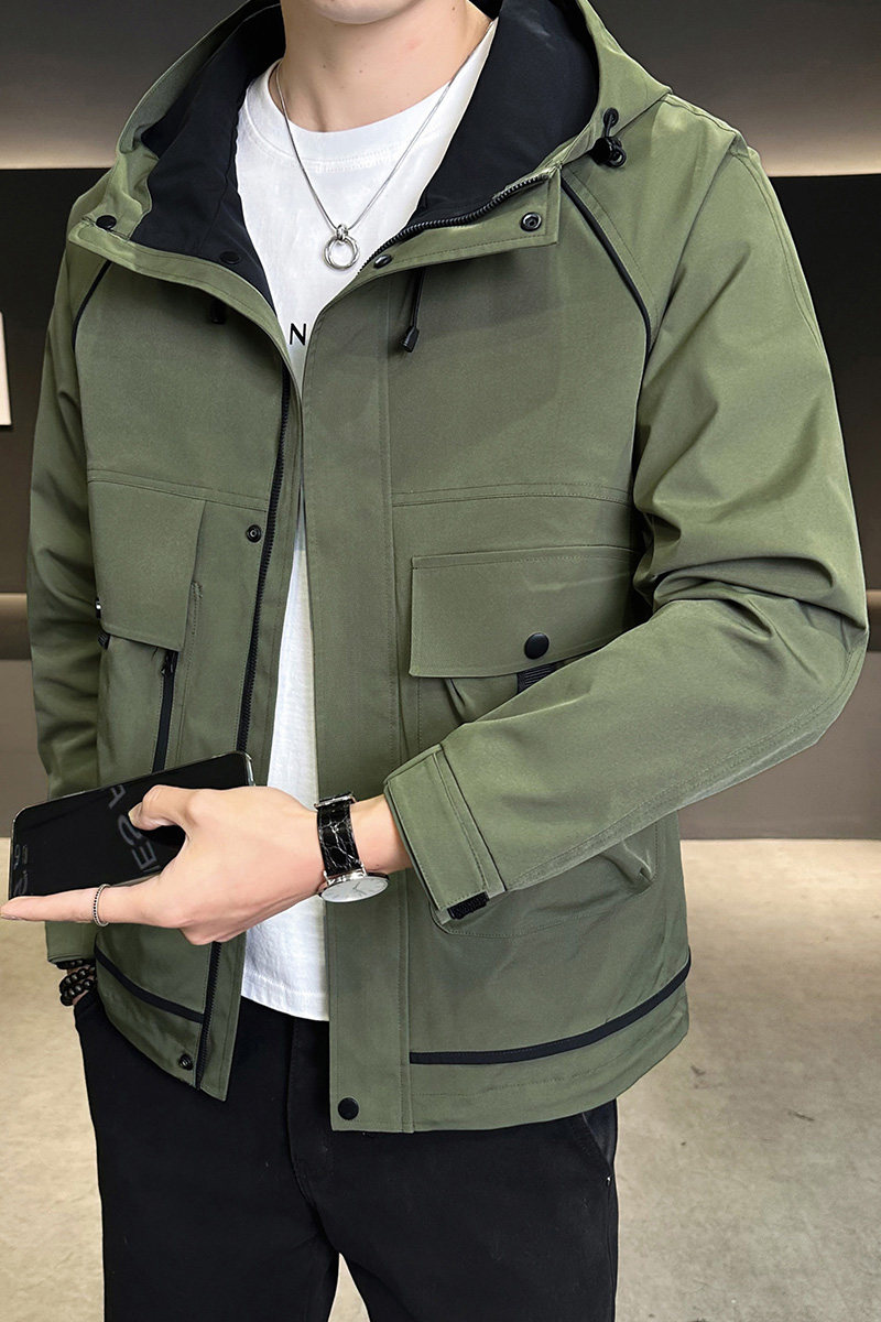 店主风2025年春季新款潮牌工装连帽外套男夹克JK9208-P93控149,男装夹克,电商D240-242
