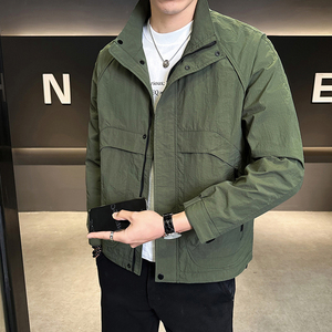 店主风 2025年春季新款潮牌外套立领帅气男夹克JK9211-P93 控149图片
