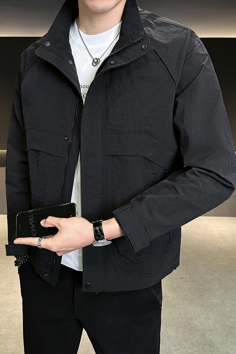店主风2025年春季新款潮牌外套立领帅气男夹克JK9211-P93控149,男装夹克,电商D240-242