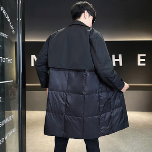 店主风 2024白鸭绒男士中长款时尚保暖翻领羽绒服YR8106-P245图片