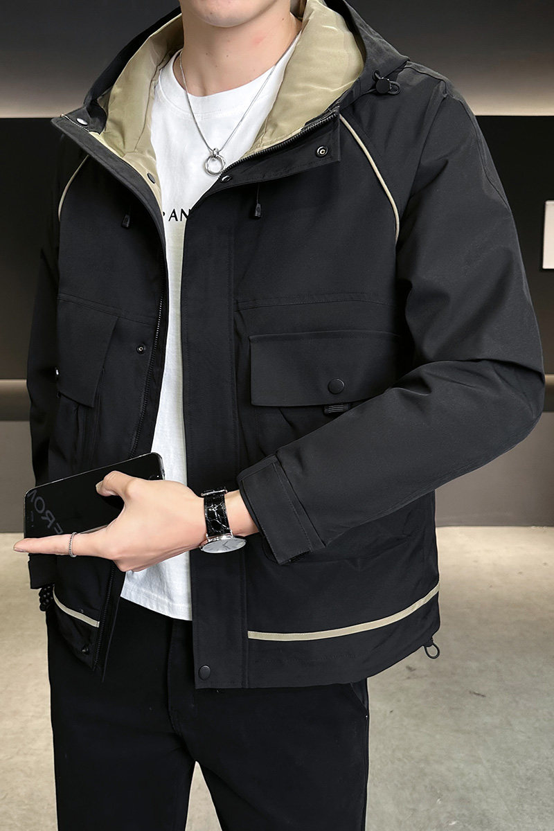 店主风2025年春季新款潮牌工装连帽外套男夹克JK9208-P93控149,男装夹克,电商D240-242