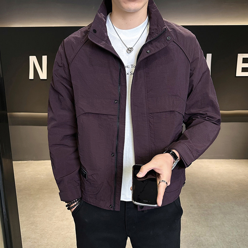 店主风2025年春季新款潮牌外套立领帅气男夹克JK9211-P93控149,男装夹克,电商D240-242