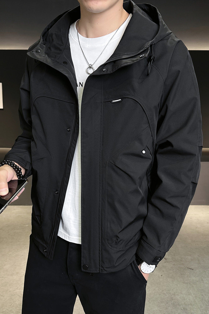 店主风2025年春季新款潮牌工装连帽外套男夹克JK9203-P90控129,男装夹克,电商D240-242