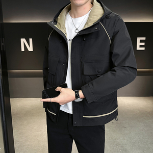 店主风 2025年春季新款潮牌工装连帽外套男夹克JK9208-P93 控149图片