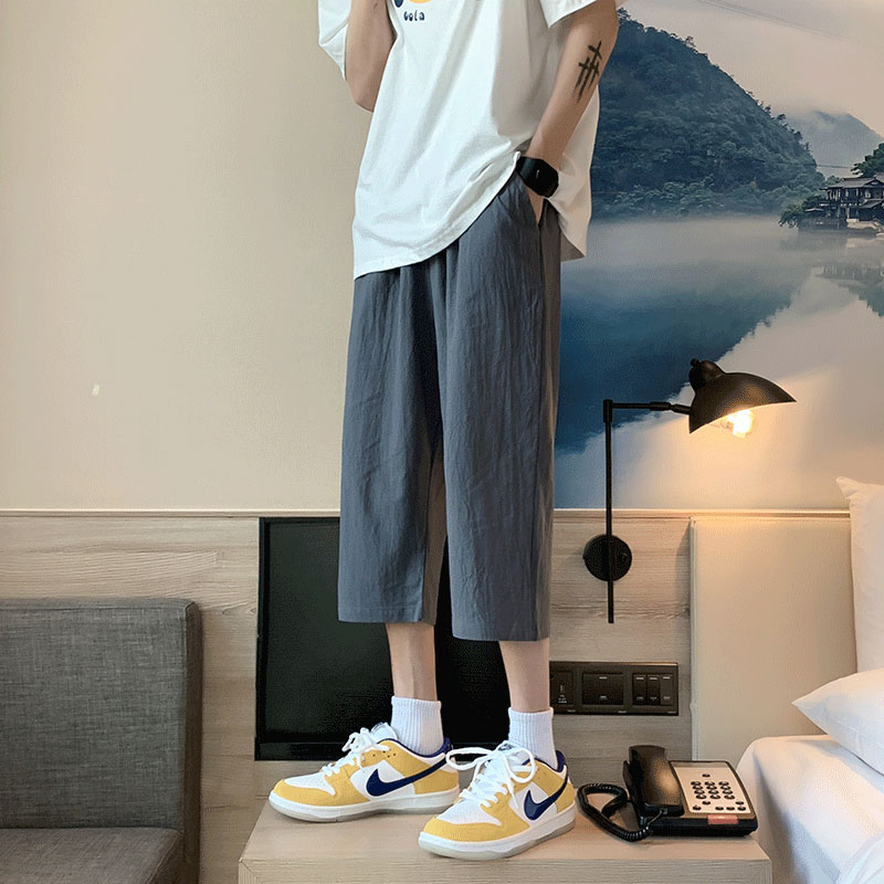休闲裤男夏季新款港风宽松七分裤DK32-P25,男装休闲裤,星座214-3