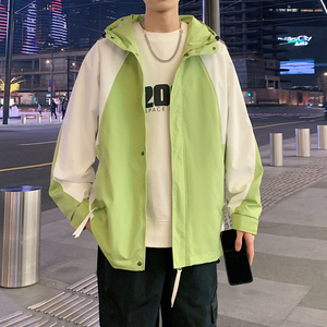 夹克男秋季新款港风宽松连帽外套日系潮牌上衣JK2363-P72图片