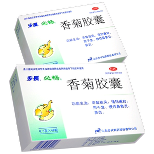 步长必畅香菊胶囊48粒 清热通窍 急性鼻炎 慢性鼻窦炎