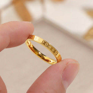 大码戒指女胖MM四叶草万花筒轻奢高级感小众设计胖手胖子食指指环