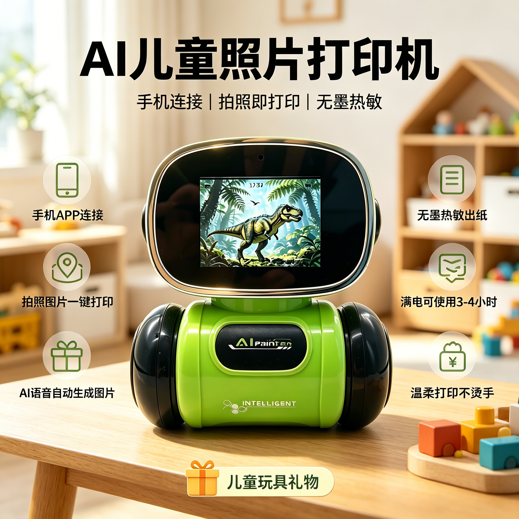 AI语音相机机器人儿童礼物