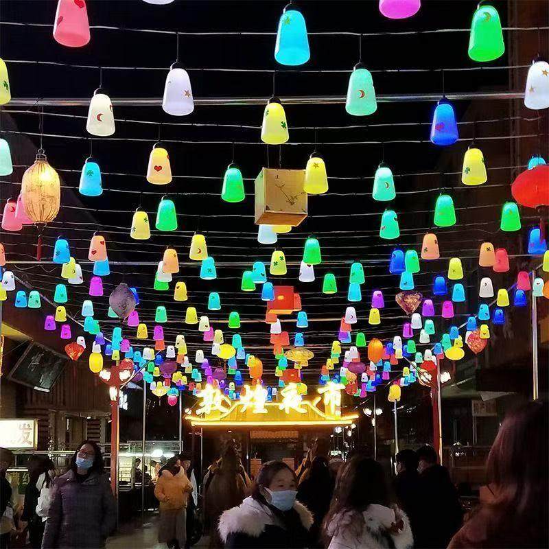 LED网红森林呼吸灯彩灯闪灯串灯七彩变色户外工程亮化挂树装饰灯