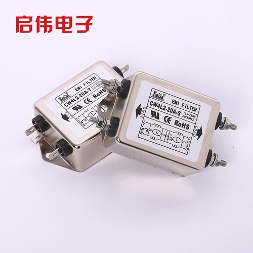台湾keils电源滤波器220V交流20A双极螺栓电源净化器CW4L2-20A-S