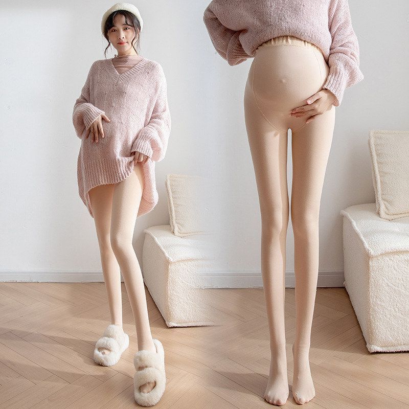 打底裤托腹薄绒孕妇春秋连裤袜