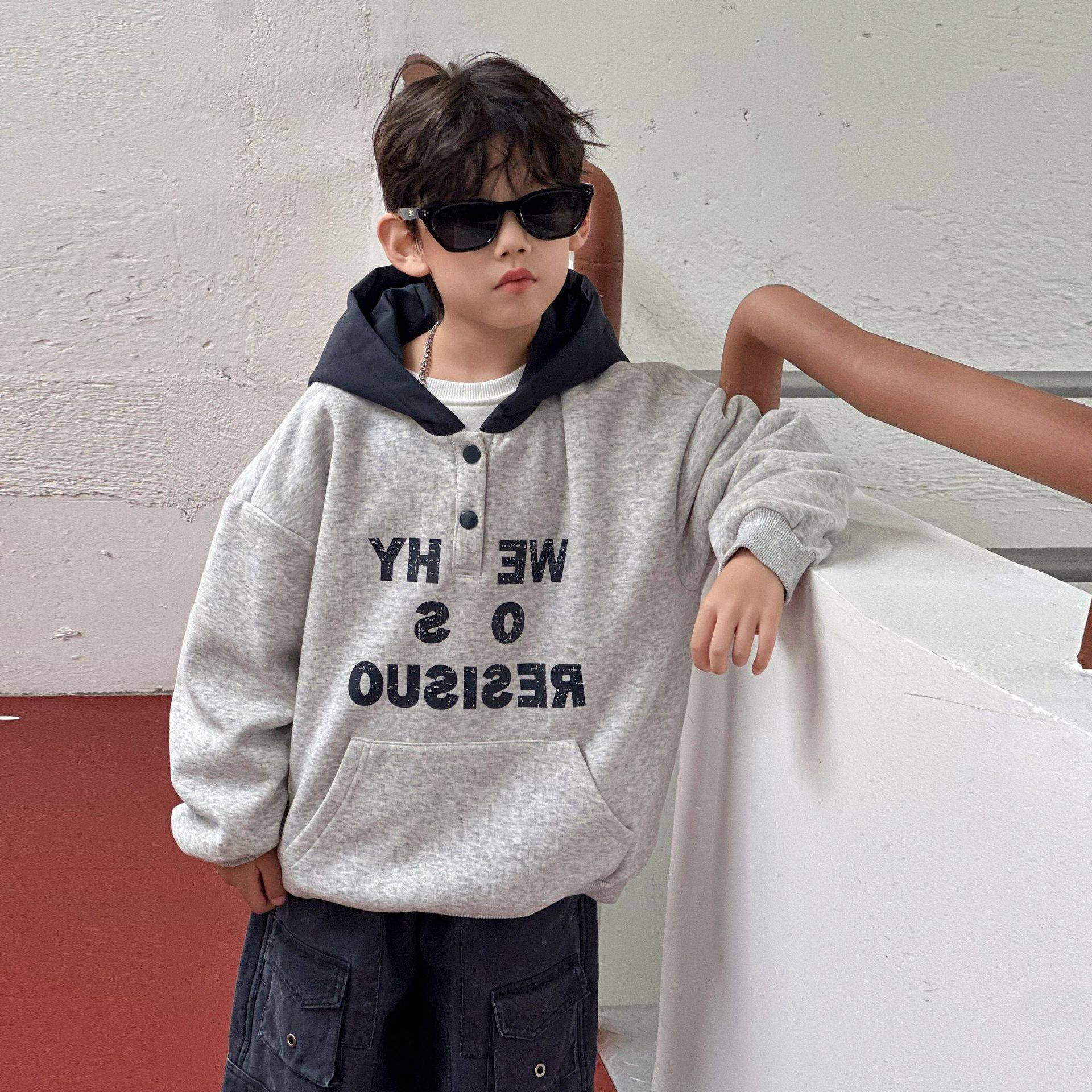 男童连帽卫衣加绒加厚印花套头衫2025年冬季新款儿童上衣织里童装,童装/婴儿装/亲子装,卫衣/绒衫,淘宝优惠券,粉丝福利购,淘宝优惠卷