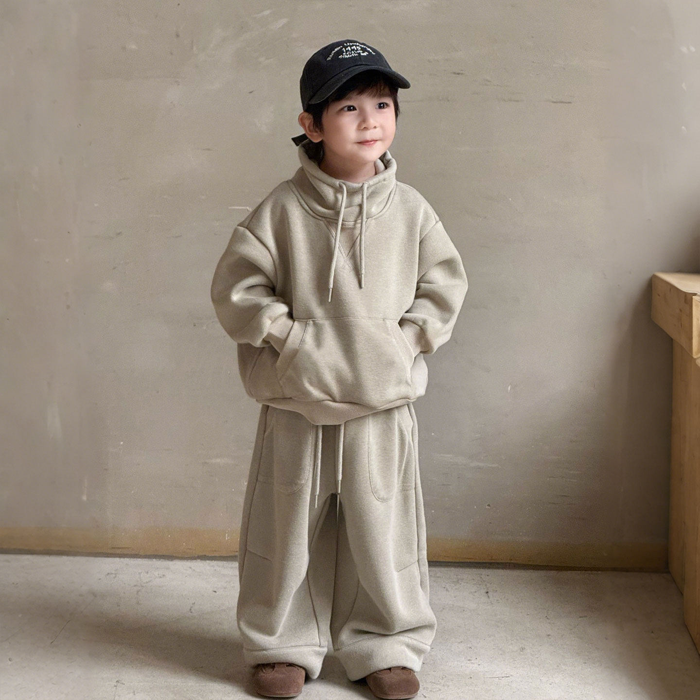 男童秋冬套装儿童2025新款加绒保暖立领卫衣女宝宝帅气运动长裤厚,童装/婴儿装/亲子装,儿童运动套装,淘宝优惠券,粉丝福利购,淘宝优惠卷