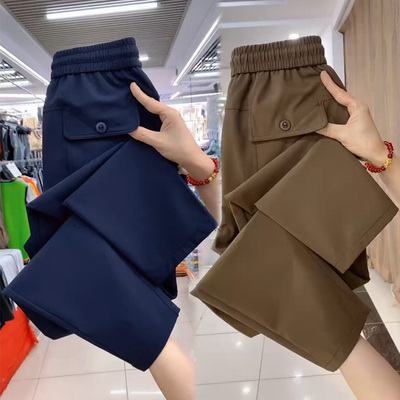 加厚直筒哈伦裤女2025秋季新款