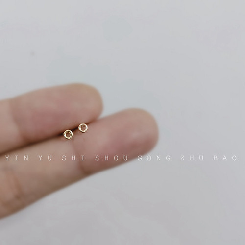 上班佩戴S925纯银简约男女养耳洞
