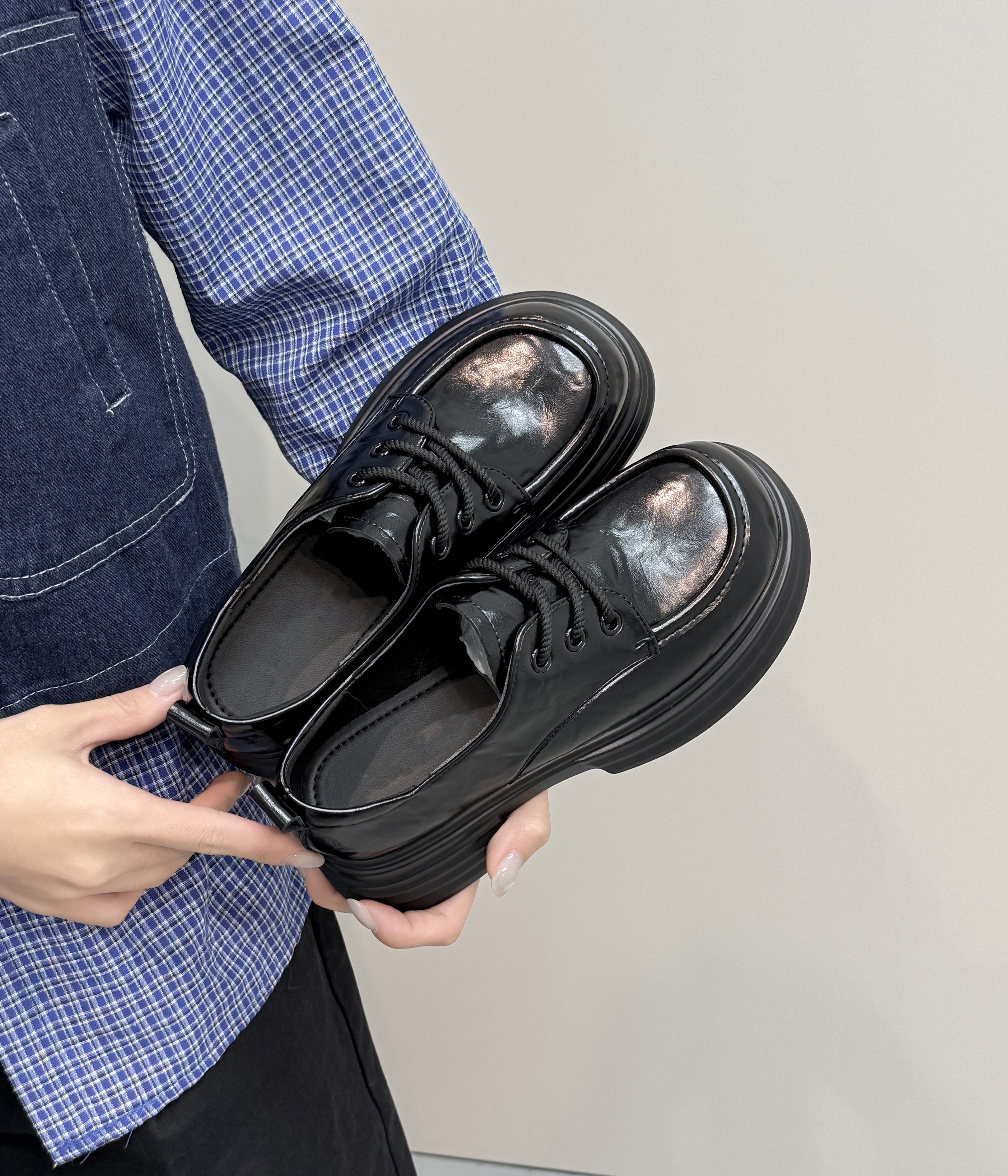 韩菲蝶百搭高跟乐福鞋女2026年春夏季新款休闲厚底时装单鞋1285,女鞋,深口单鞋,淘宝优惠券,粉丝福利购,淘宝优惠卷