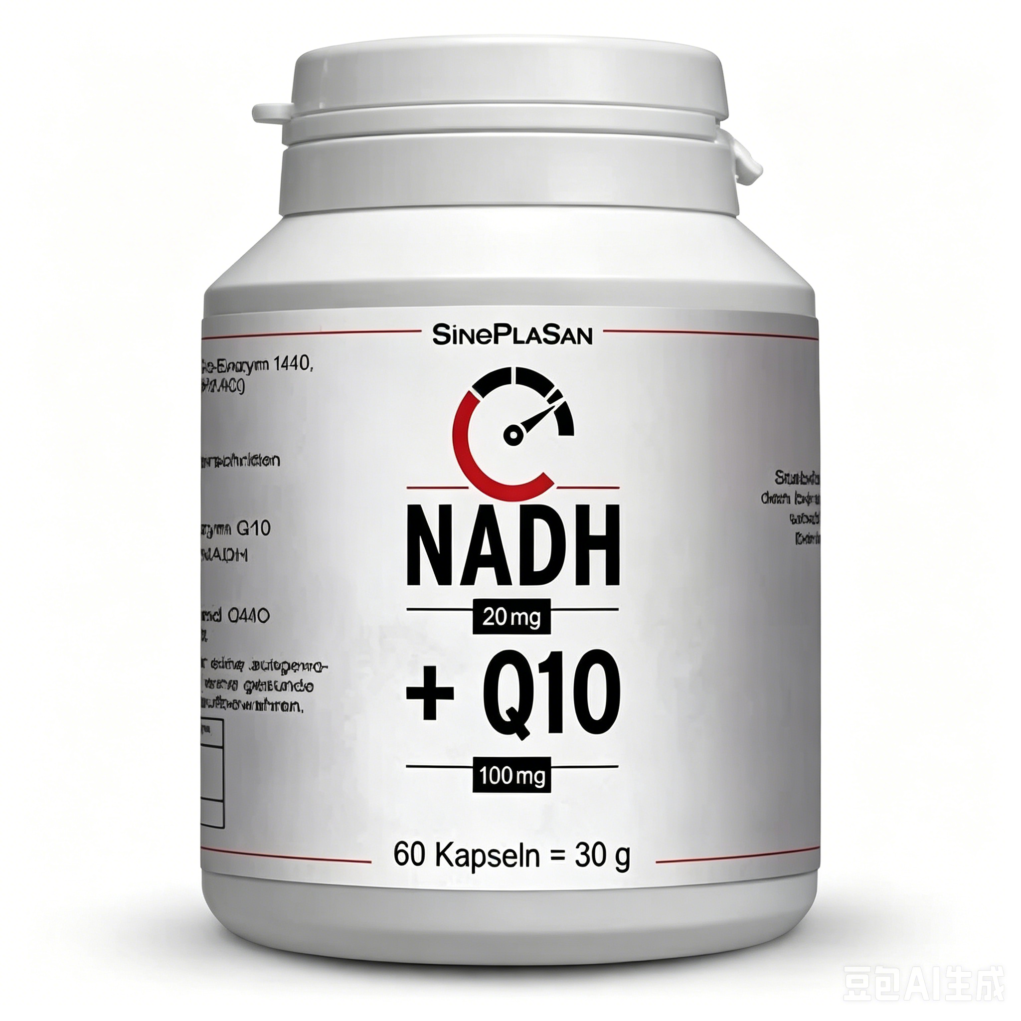 德国原装SinoPlaSan NADH线粒体素+辅酶Q10复合膳食软胶囊60粒