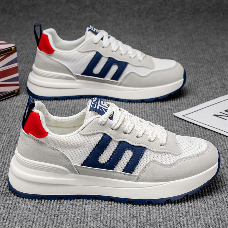 男鞋秋季潮牌百搭休闲设计感小众阿甘潮鞋学生运动厚底增高老爹鞋,流行男鞋,单鞋,淘宝优惠券,粉丝福利购,淘宝优惠卷