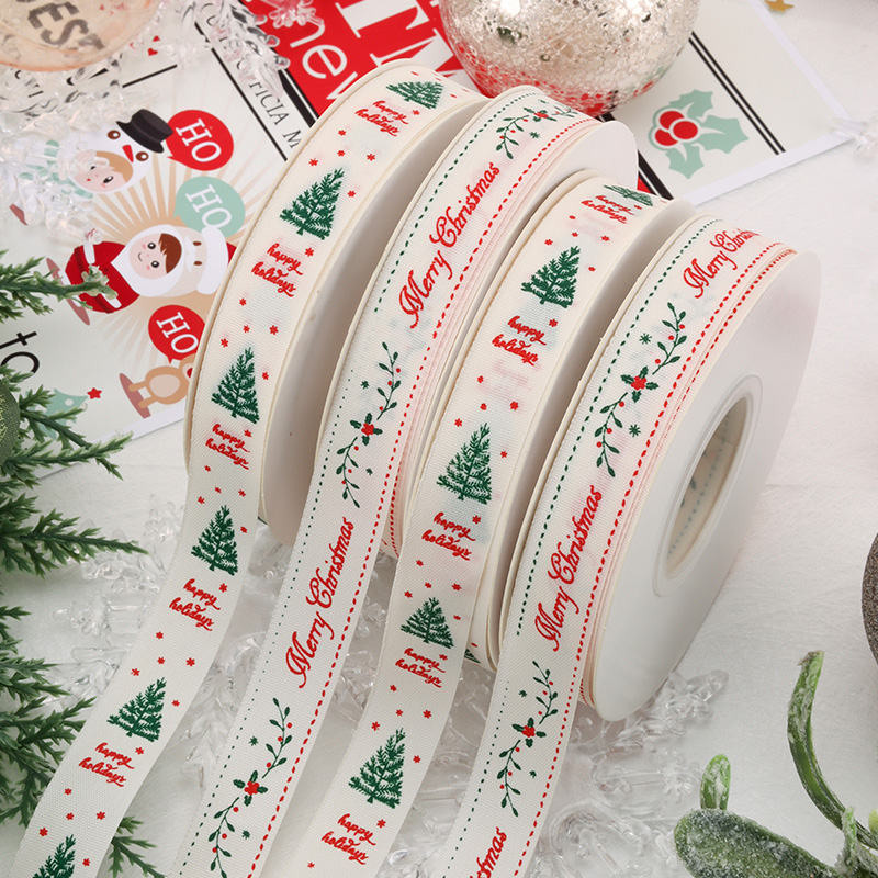 2025圣诞节丝带绸带装饰节日包装diy手工花束礼物彩带缎带蝴蝶结