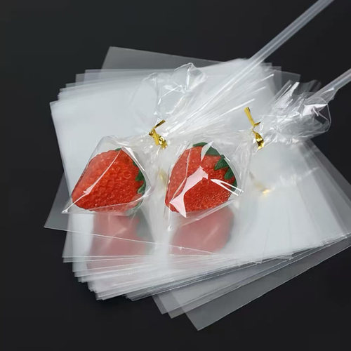 草莓花束玻璃纸材料包托拖杆防尘膜车厘子水果diy包装纸包草莓纸