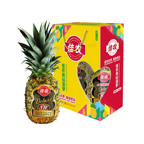 佳农SW黑钻凤梨2粒装礼盒