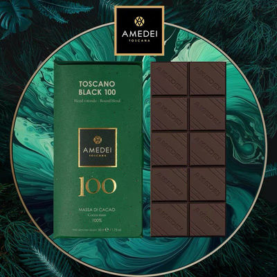 Amedei娅曼蒂100%无蔗糖黑巧克力礼盒装意大利进口健身代餐零食