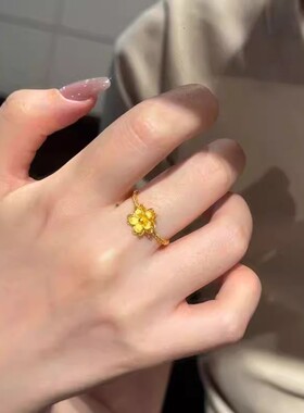 高级小众设计感轻奢镀18k金精致