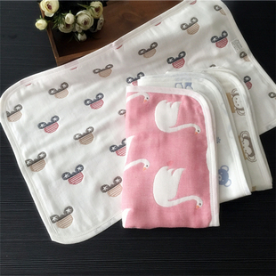 夏季 儿童六层纱布枕巾纯棉卡通婴儿垫背童巾透气吸汗全棉宝宝毛巾