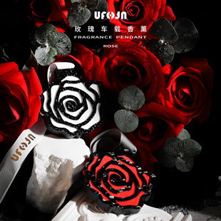 ufofn玫瑰车载香薰汽车香水挂件车内香氛车用香片轻奢高级淡香礼