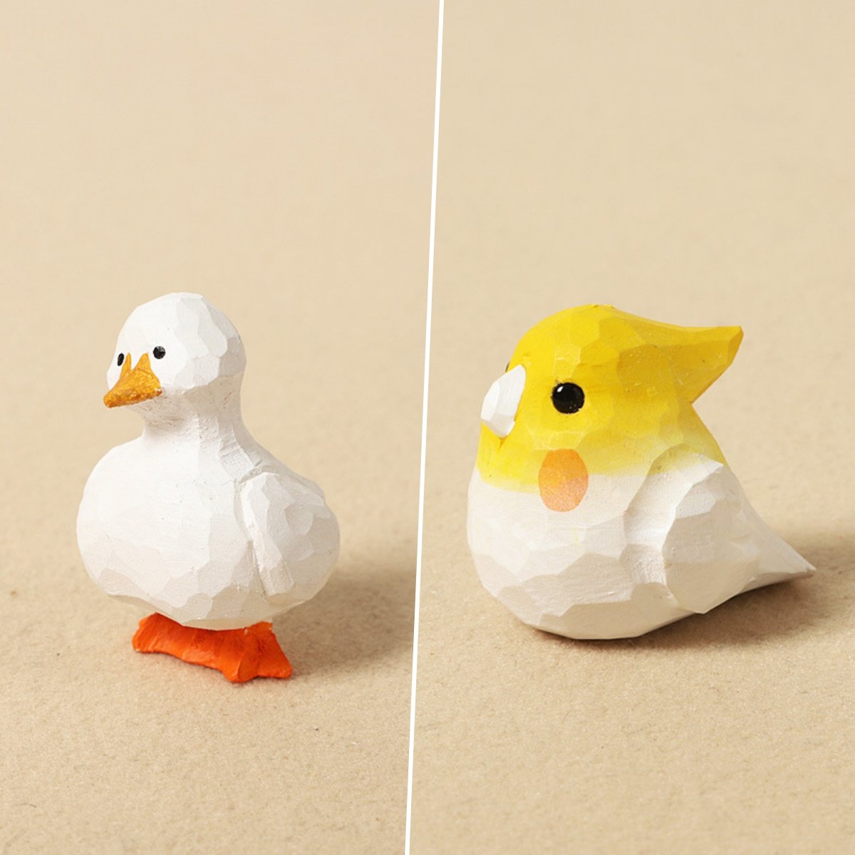 手工木雕小鸭子鹦鹉摆件治愈摆件可爱萌物儿童玩具送朋友新年礼物,家居饰品,装饰摆件,淘宝优惠券,粉丝福利购,淘宝优惠卷