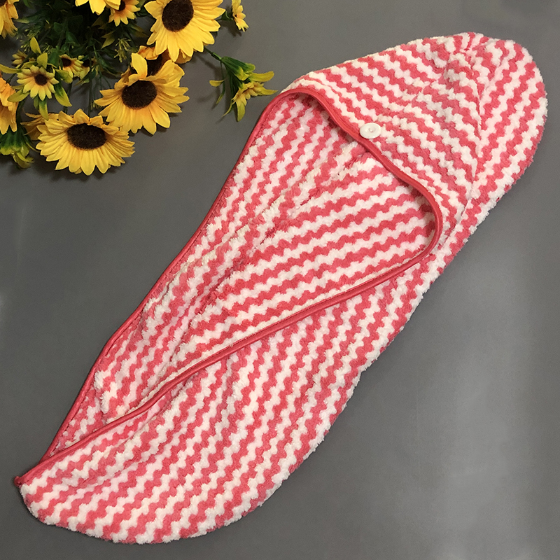 韩版超加大厚款珊瑚绒沐浴干发帽