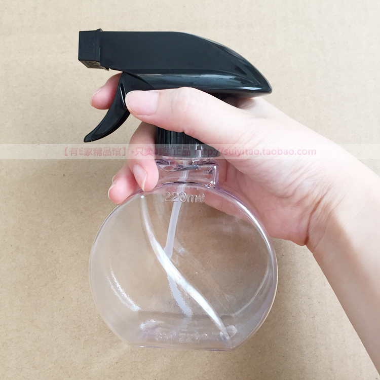 韩国进口细雾喷壶透明手压式消毒喷雾小喷瓶家居美发浇花壶园艺壶