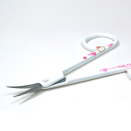 韩国进口HelloKitty弯头修眉剪子KT猫双眼皮贴眉毛小剪刀美容工具