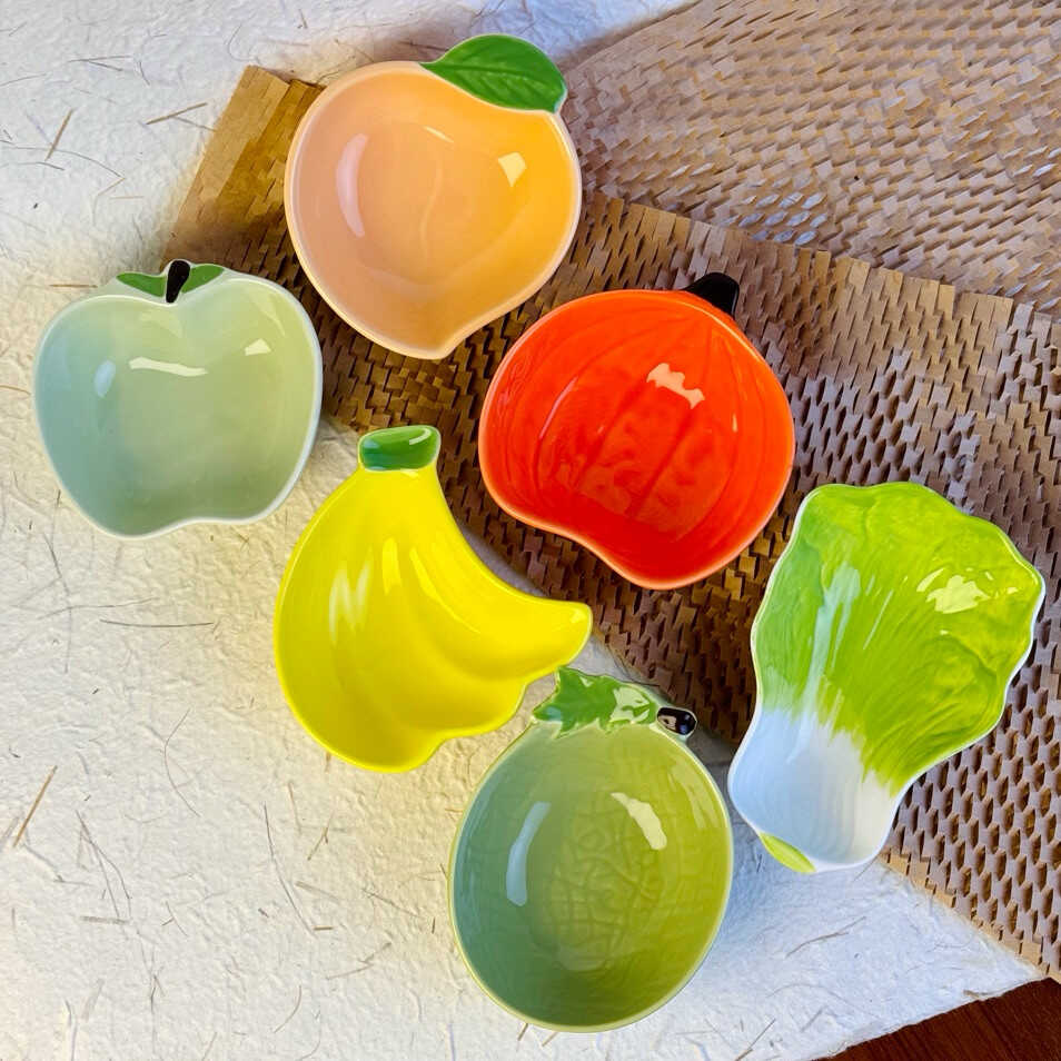 调味碟釉下彩陶瓷水果碟