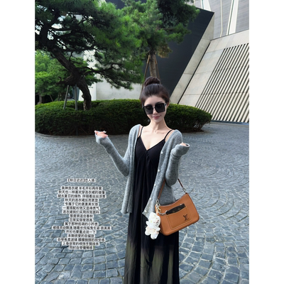 JAMAIS VU【秋日迟迟】恋人感 美神连衣裙+羊毛开衫两件套 高质感