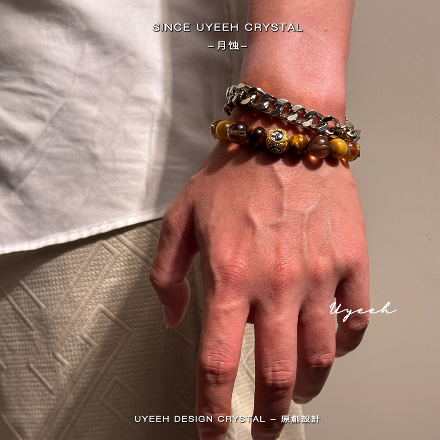 【鬼佬财神】天然黄塔晶手链