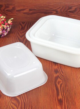 白色方形盆洗脸盆厨房洗菜盆果蔬盆浴室盆子塑料凉皮凉菜收纳盆