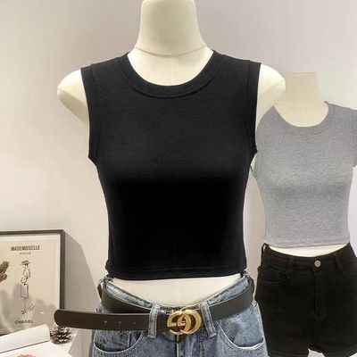 莫代尔短款吊带背心女修身运动夏季新款外穿内搭打底衫无袖上衣潮