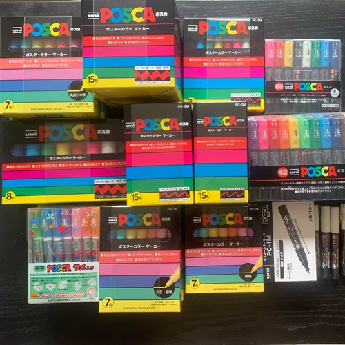 三菱pc1m极细高光白笔彩色手绘